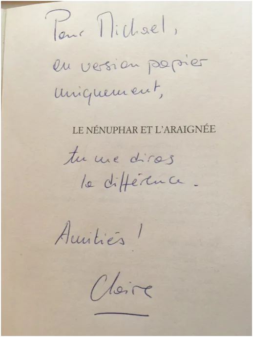 Lire à l’ère du numérique Le nénuphar et l’araignée de Claire Legendre