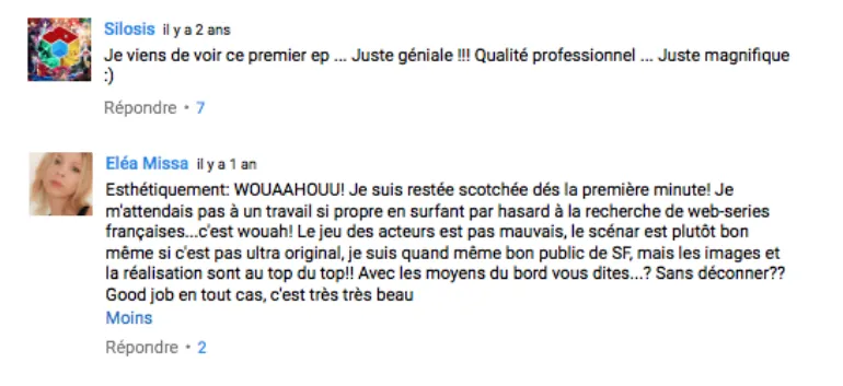 Le jeu de la transparence dans les processus de production et de réalisation des web-séries amateurs.